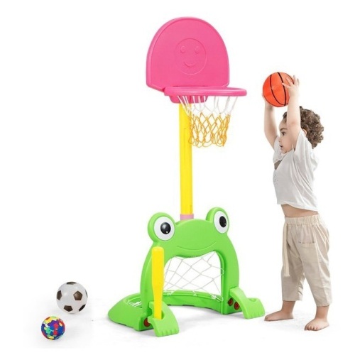 3-in-1 Kids Basketball Hoop Set w/Balls - Lot 386