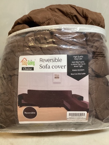 Reversible Sofa Cover, Brown - Lot 949