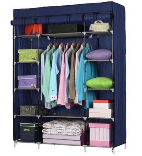 Zimtown 5 Tier 12 Grids Portable Closet, Blue, May Be Missing Hardware - Lot 939