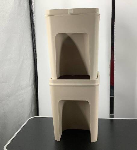 Set of 3.3 Gallon Stackable Trash Can, Appears New - Lot 448