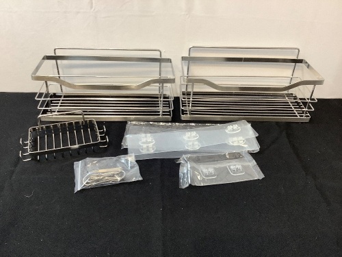 Set of 2 Metal Wire Storage Racks - Lot 113