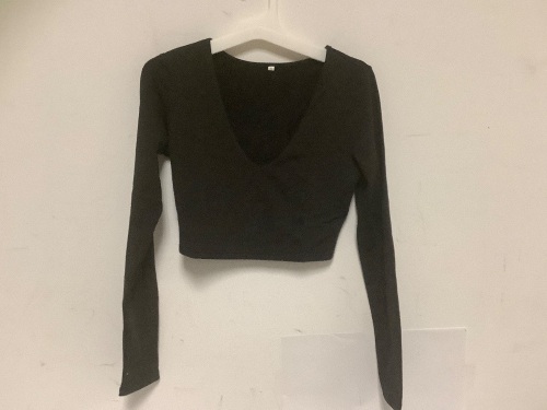 Womens Long Sleeve Crop Top, S - Lot 263