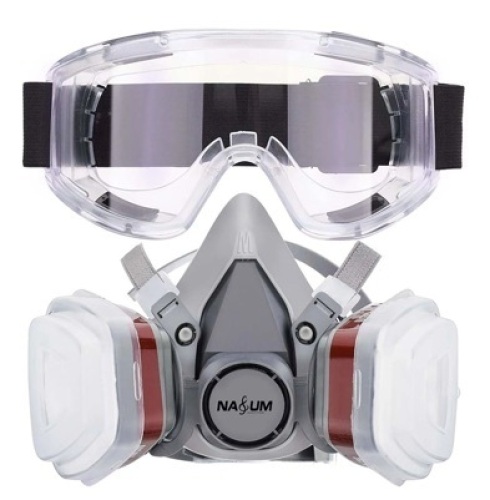 NASUM Chemical Respirator Mask w/ Goggles - Lot 294