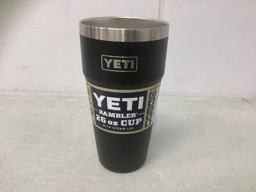 Yeti Rambler, 26 oz Cup, Black, No Lid - Lot 311