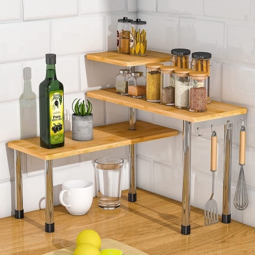 3 Tier Coutnertop Corner Shelf - Lot 353