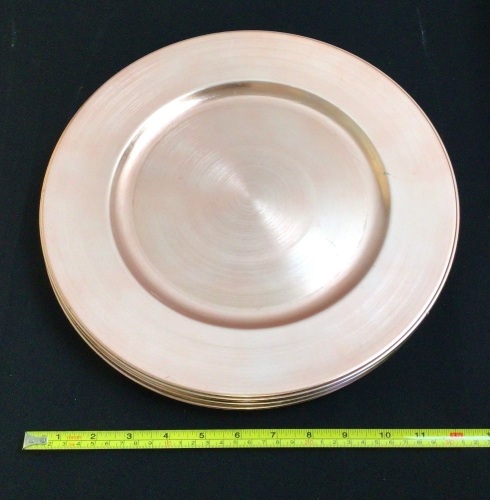 12" Plastic Charger Plates, Set of 6 - Lot 385