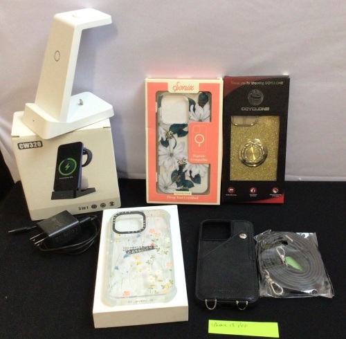 Lot of (4) iPhone 13 Pro Cases & 1 3in1 Charger - Lot 423
