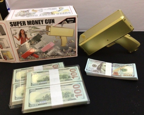 Money Gun & Play Money - Lot 464