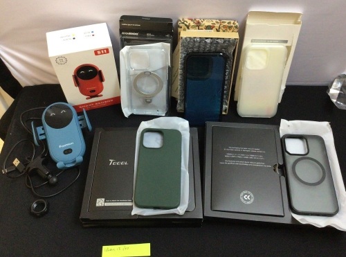Lot of (5) iPhone 13 Pro Cases & 1 Car Charger Mount - Lot 465
