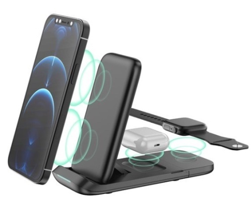 3-In-One Foldable Wireless Charging Station for Apple Devices - Lot 586