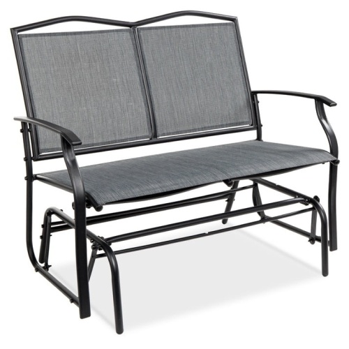 2-Person Patio Loveseat Swing Glider, Bench Rocker w/ Armrests - Lot 15