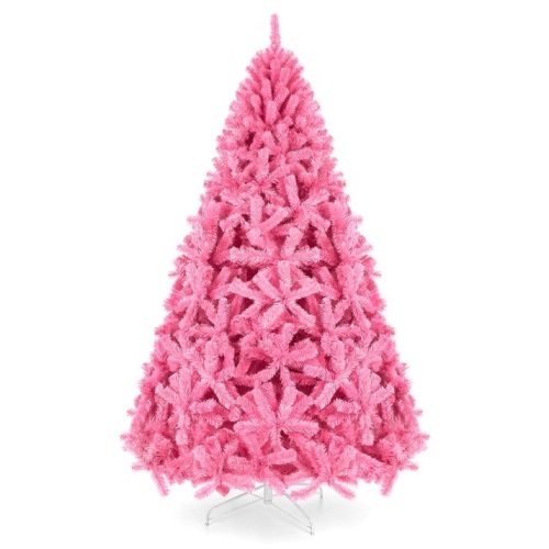 Pink Artificial Fir Christmas Tree w/ Foldable Stand, 6ft - Lot 44