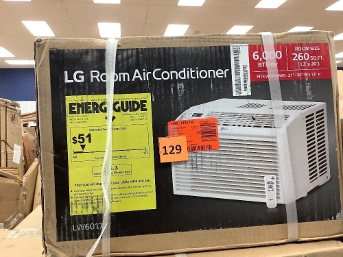 LG Electronics6,000 BTU 115-Volt Window Air Conditioner LW6017R Cools 250 Sq. Ft. with Remote - Lot 129