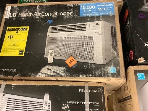 LG Electronics 10,000 BTU Window Smart (Wi-Fi) Air Conditioner LW1022ERSM Cools 450 Sq. Ft. with ENERGY STAR and Remote - Lot 134