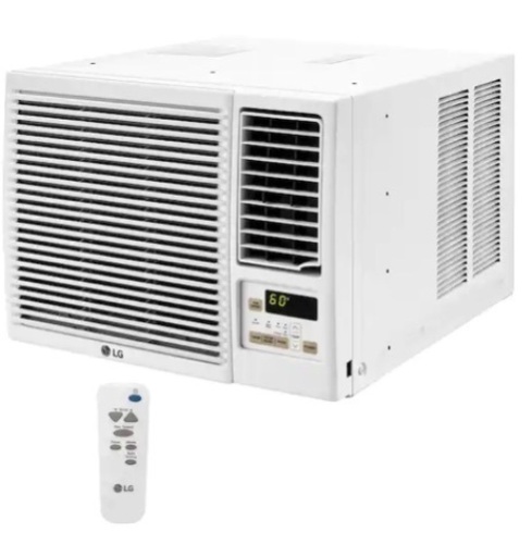 LG Electronics 18,000 BTU 230/208-Volt Window Air Conditioner LW1821HRSM Cools 1,000 Sq. Ft. with Cool and Heat, Wi-Fi Enabled - Lot 139