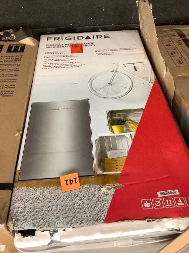 3.2 cu. ft. Retro Mini Refrigerator with Freezer with Platinum Door Design - Lot 141