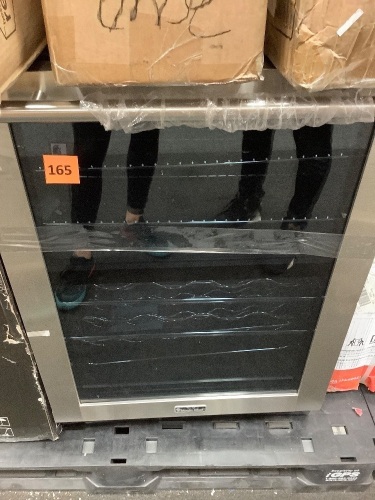 Beverage 23.4 in. 154 (12 oz.) Can Beverage Cooler, Stainless Steel - Lot 165