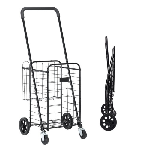 Portable Folding Shopping Cart, for Groceries, Holds up to Max 66Ibs - Lot 265