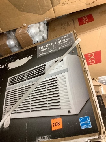 LG Electronics 18,000 BTU 230/208-Volt Window Air Conditioner LW1821ERSM Cools 1,000 Sq. Ft. with ENERGY STAR and Remote, Wi-Fi Enabled - Lot 268