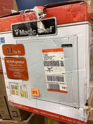 Magic Chef1.7 cu. ft. Freezerless Mini Fridge, White - Lot 271