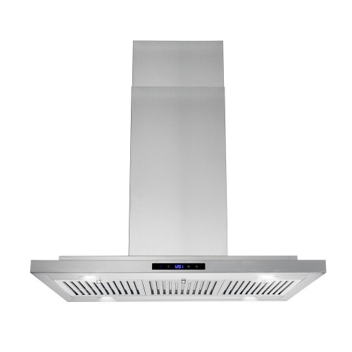 AKDY 36 In. Island Mount Stainless Steel Kitchen Range Hood 3 Speed Touch Control - Lot 294