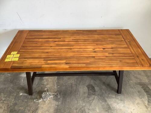 Indoor Outdoor Acacia Wood Dining Table - Lot 7303