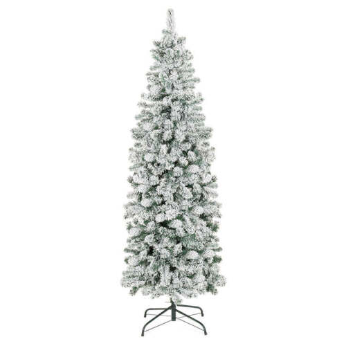Snow Flocked Artificial Pencil Christmas Tree w/ Stand - Lot 7437