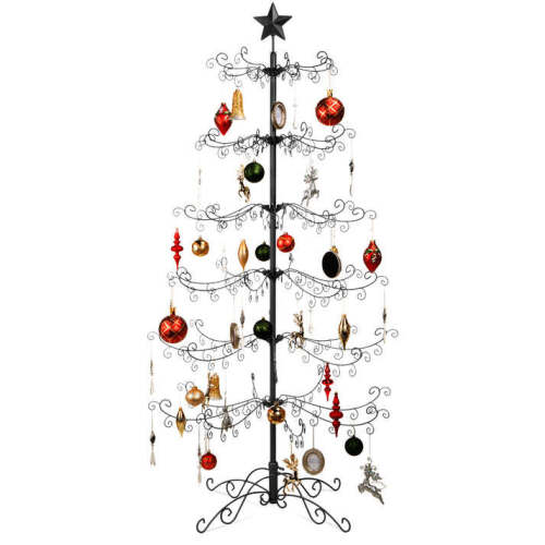Wrought Iron Christmas Tree Ornament Display w/ Easy Assembly, Stand - Lot 7412