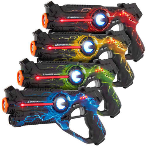 Set of 4 Infrared Laser Tag Guns for Kids & Adults w/ 4 Settings - Lot 7415