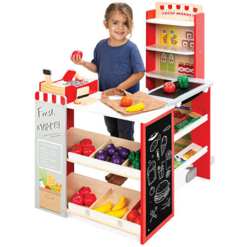 Kids Pretend Play Grocery Store Supermarket Toy Set w/ Accessories - Lot 7337