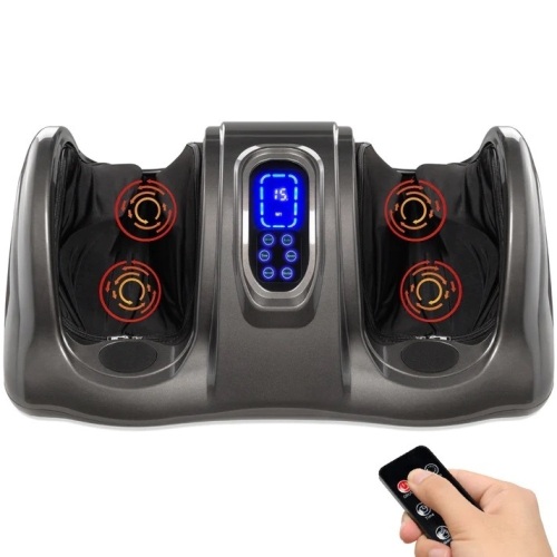 Therapeutic Foot Massager w/ High Intensity Rollers, Remote, 3 Modes - Lot 6966