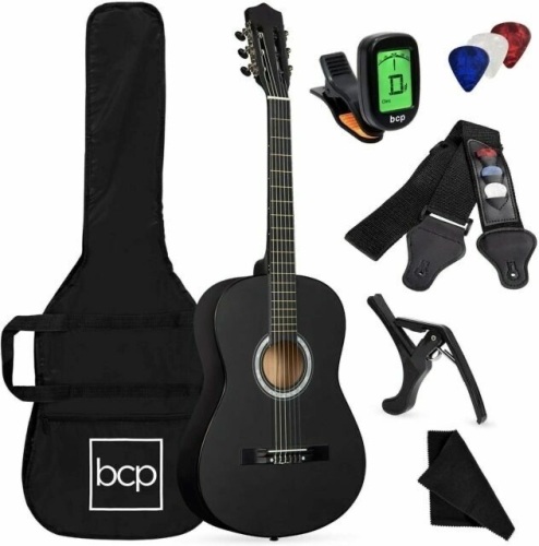 Beginner 38 Inch Acoustic Guitar Starter Kit - Lot 7474