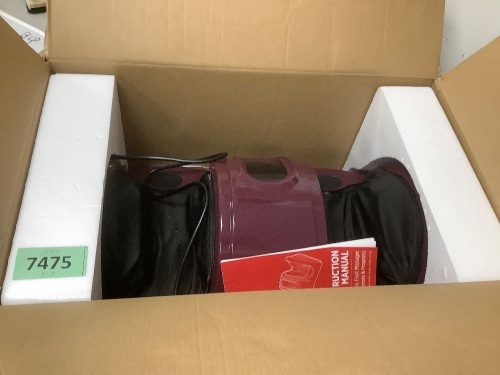Therapeutic Foot Massager w/ High Intensity Rollers, Remote, 3 Modes - Lot 7475