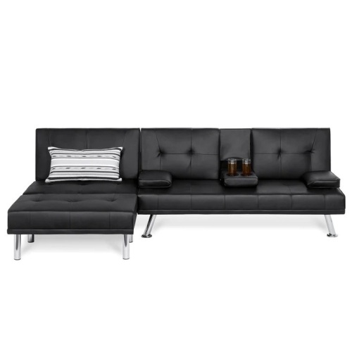 3-Piece Modular Modern Furniture Set w/ Double & Single Futons, Footstool - Lot 7566