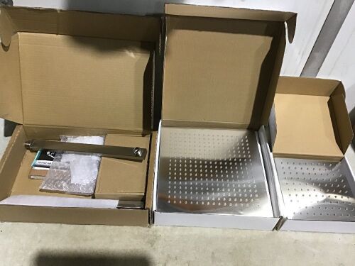 Lot of (2) Rainfall Shower Heads & (1) Faucet - Lot 554