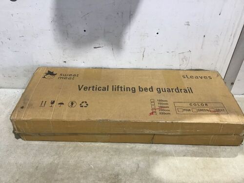Lot of (2) Vertical Lifting Bed Guardrail for Toddlers - Lot 873
