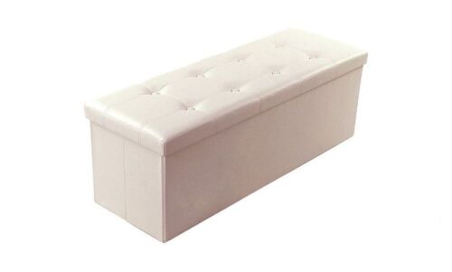 43" Folding Storage Bench Ottoman  - Lot 893