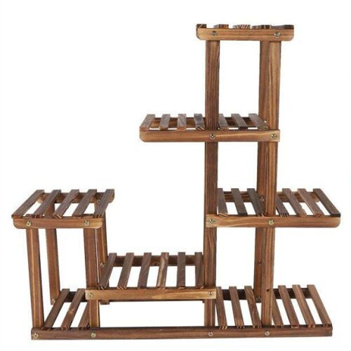 6 Tier Wood Plant Stand - Lot 425