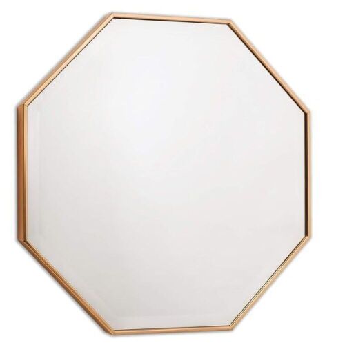 Bronze Octagon Wall Mirror, 26.5" x 26.5" - Tear in Back Paper - Lot 712