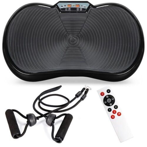 Vibration Plate Exercise Machine Full Body Fitness Platform w/ Bands  - Lot 872