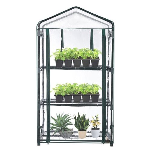 TOOCA Mini 3 Tier Portable Greenhouse Kit, 27" x 19" x 50" - Lot 977