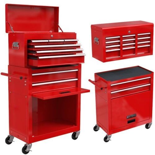 8-Drawer High Capacity Rolling Tool Chest with Lock, Removable Tool Cabinet  - Lot 14