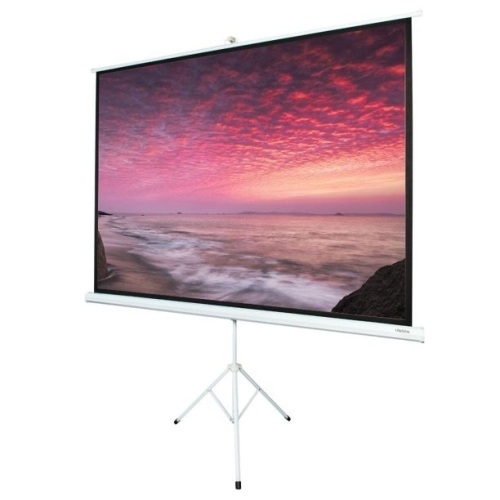 Portable 100" 4:3 HD Projection Projector Screen Pull Up with Tripod Stand  - Lot 663