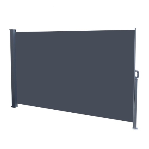 71" x 118" Retractable Folding Side Awning Privacy Divider w/ Alloy Frame-Gray   - Lot 835