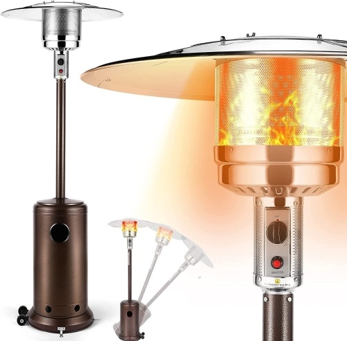48,000 BTU Outdoor Patio Gas Heater w/ Wheels - Lot 57