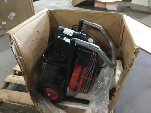 Sewer Drain Cleaning Machine 100' x .5" 550W - Appears New with Damage, Tested/Works  - Lot 118