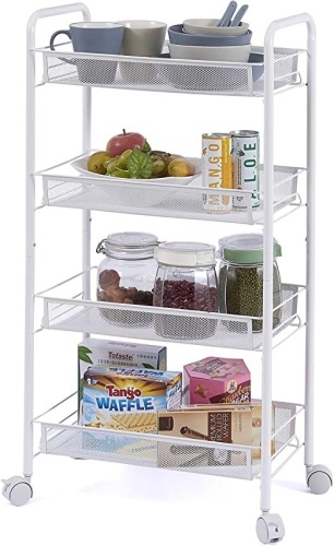 4 Tier Mesh Kitchen Trolley - Appears New - Lot 110