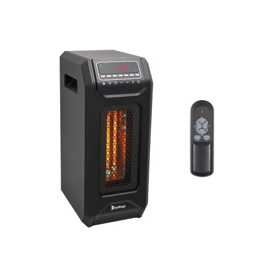 Zokop Ht1075 1500W Infrared Quartz Heater, Digital Display with 3 Quartz Tubes - Appears New  - Lot 870