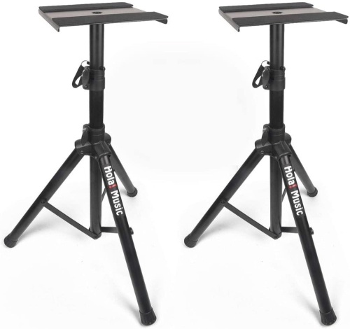 Hola! Music Studio Monitor Speaker Stands, Heavy-Duty Tripod Structure, Adjustable Height - Appear New - Lot 324