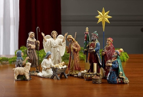7" Nativity Figurines with Real Gold, Frankincense and Myrrh - Appears New  - Lot 350